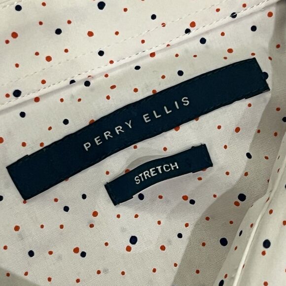 PERRY ELLIS Stretch Polo Tex Floral print Men's Button Front Shirt Size XL - Picture 4 of 11
